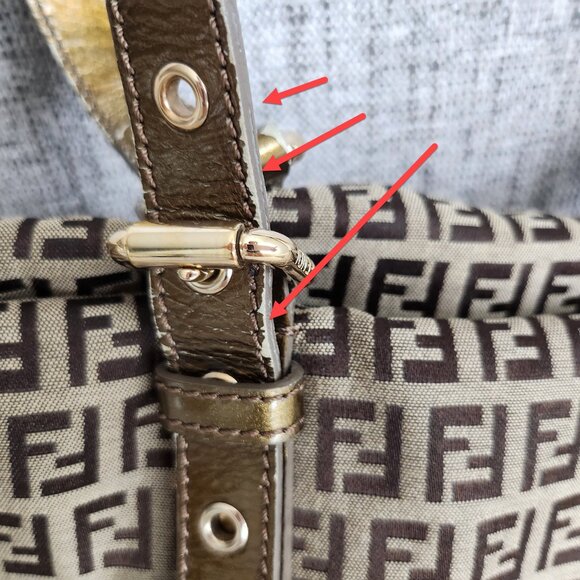 Authentic Fendi Zucchino Tote Charm Canvas Small - Picture 14 of 16